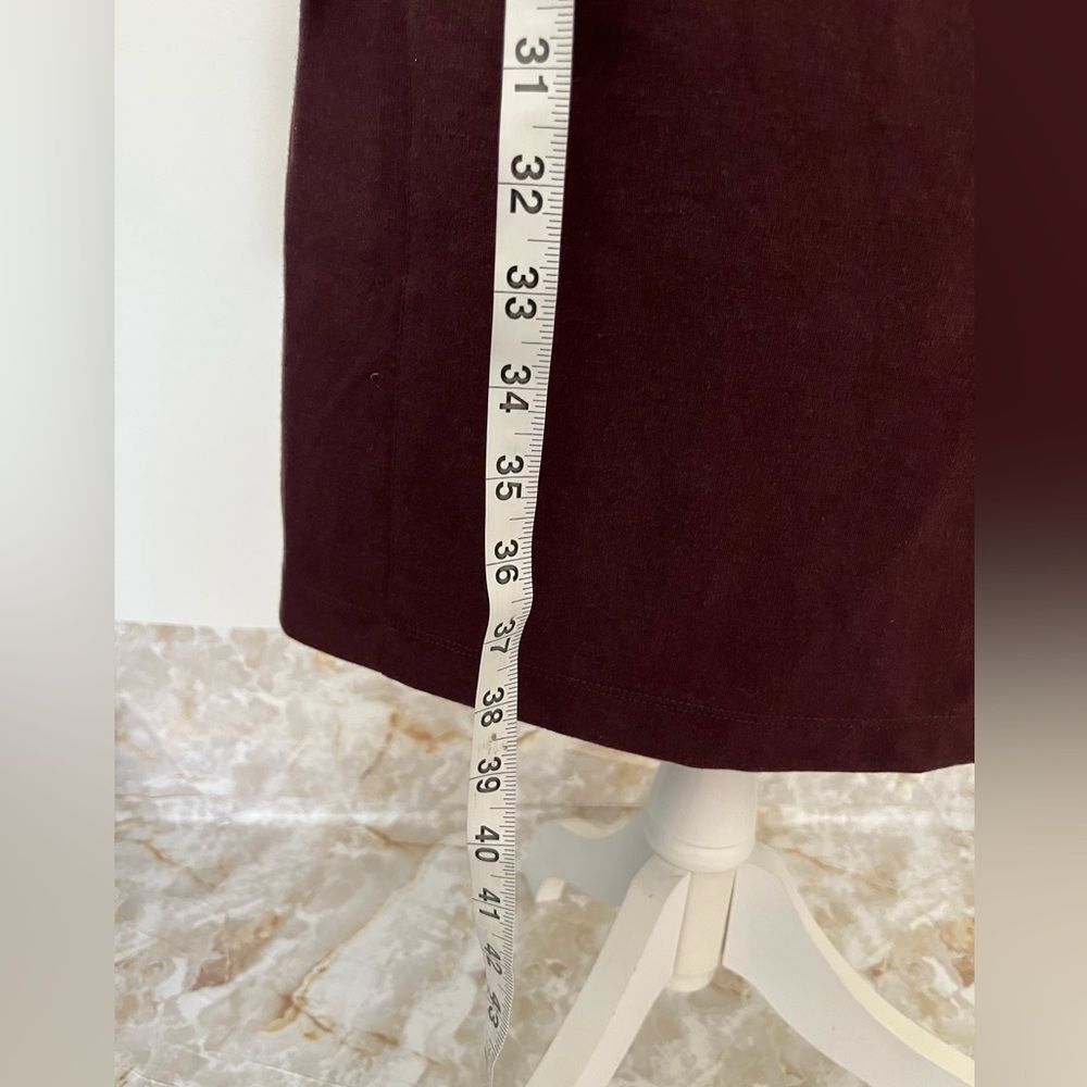 Duluth Trading Women’s Midi Dress Burgundy Long Sleeve Boat Neck Size S - Picture 15 of 16